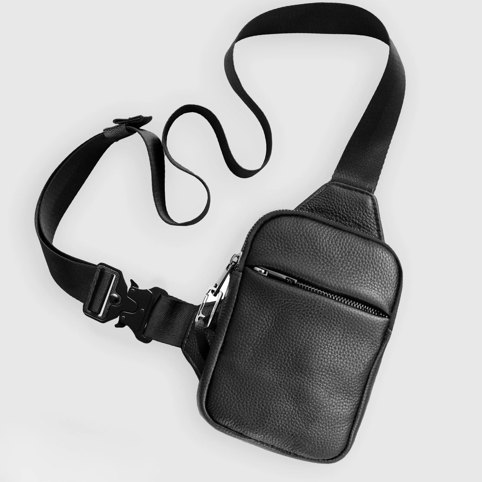 Sling Bag de Viaje en Piel Genuina con Protección RFID