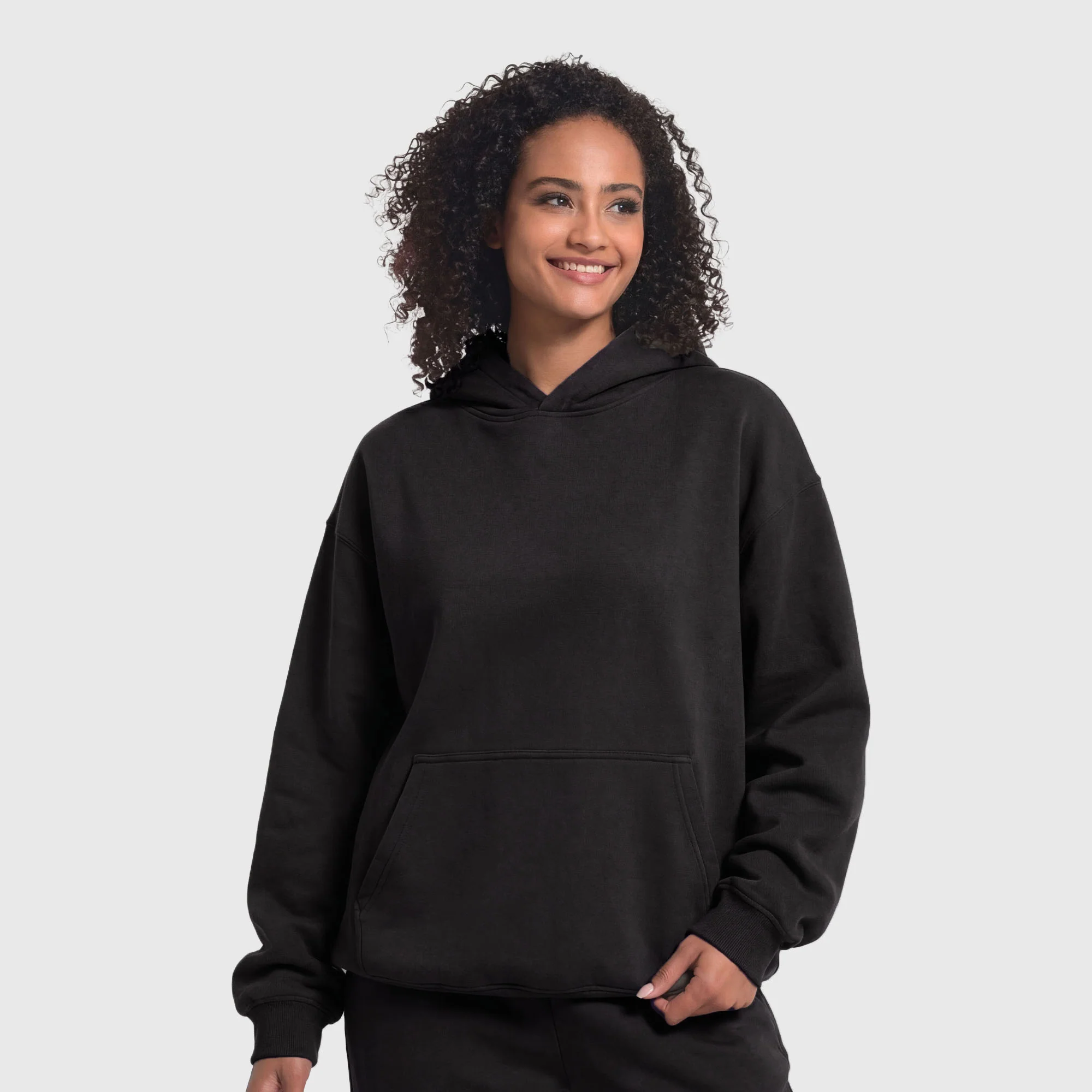 Relaxed Soft Hoodie 350 GSM løs pasform med drop shoulder