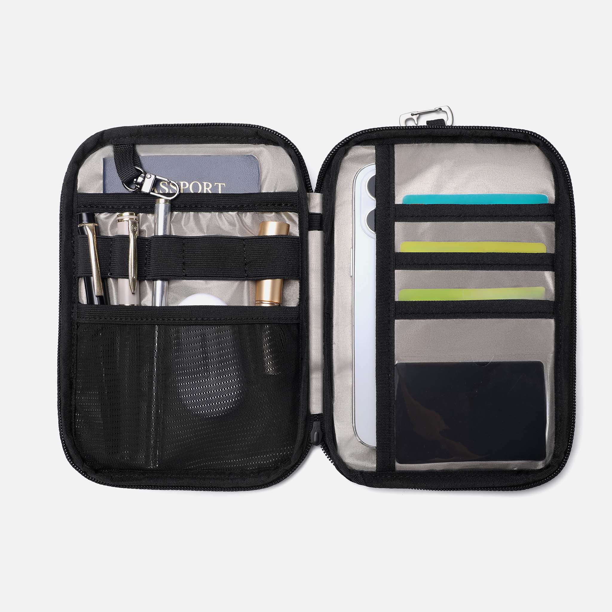 Rejsepas holder med RFID-blokering og 500D Cordura-skrog