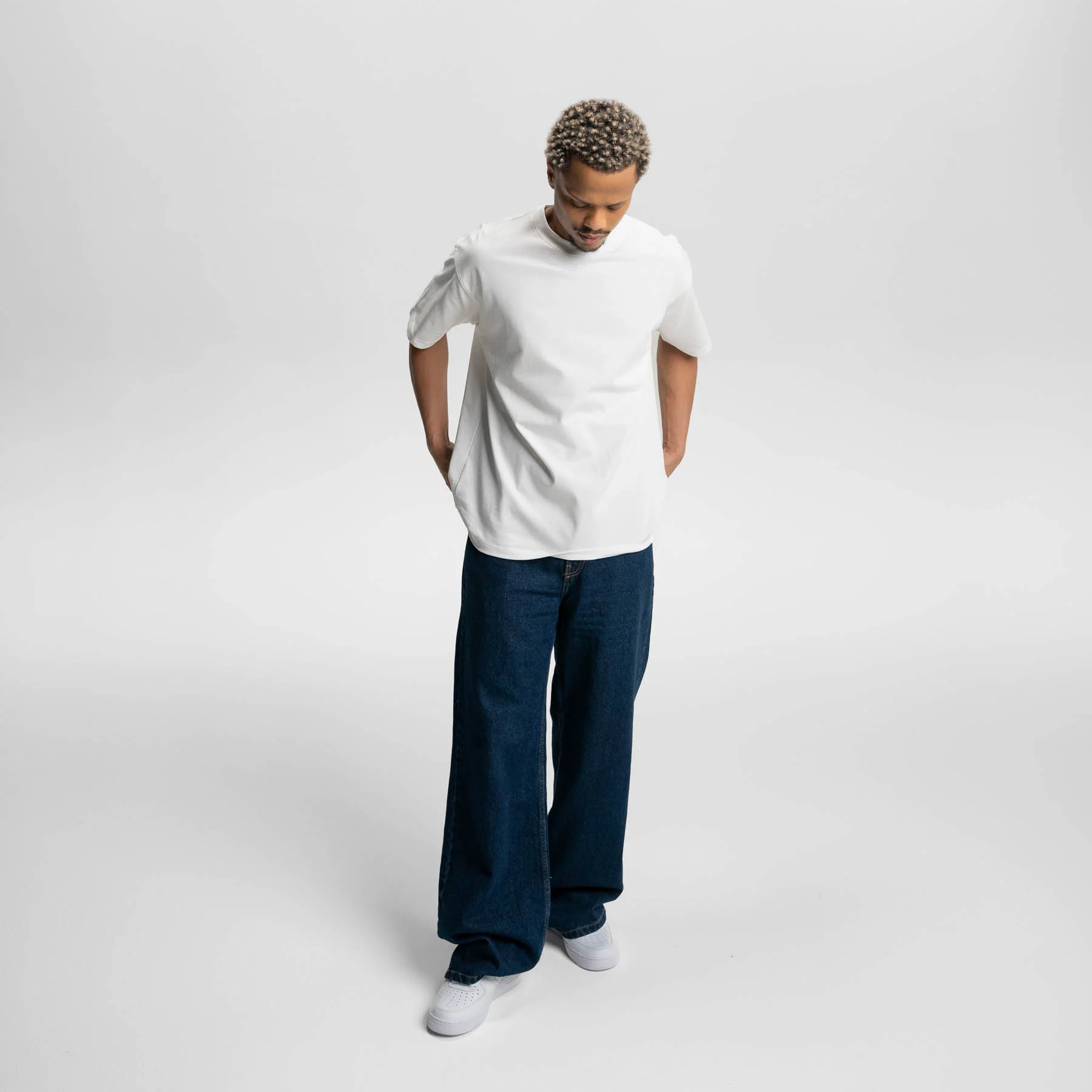 All White 3-Pack Heavy Loose Fit Washed T-Shirt 275gsm