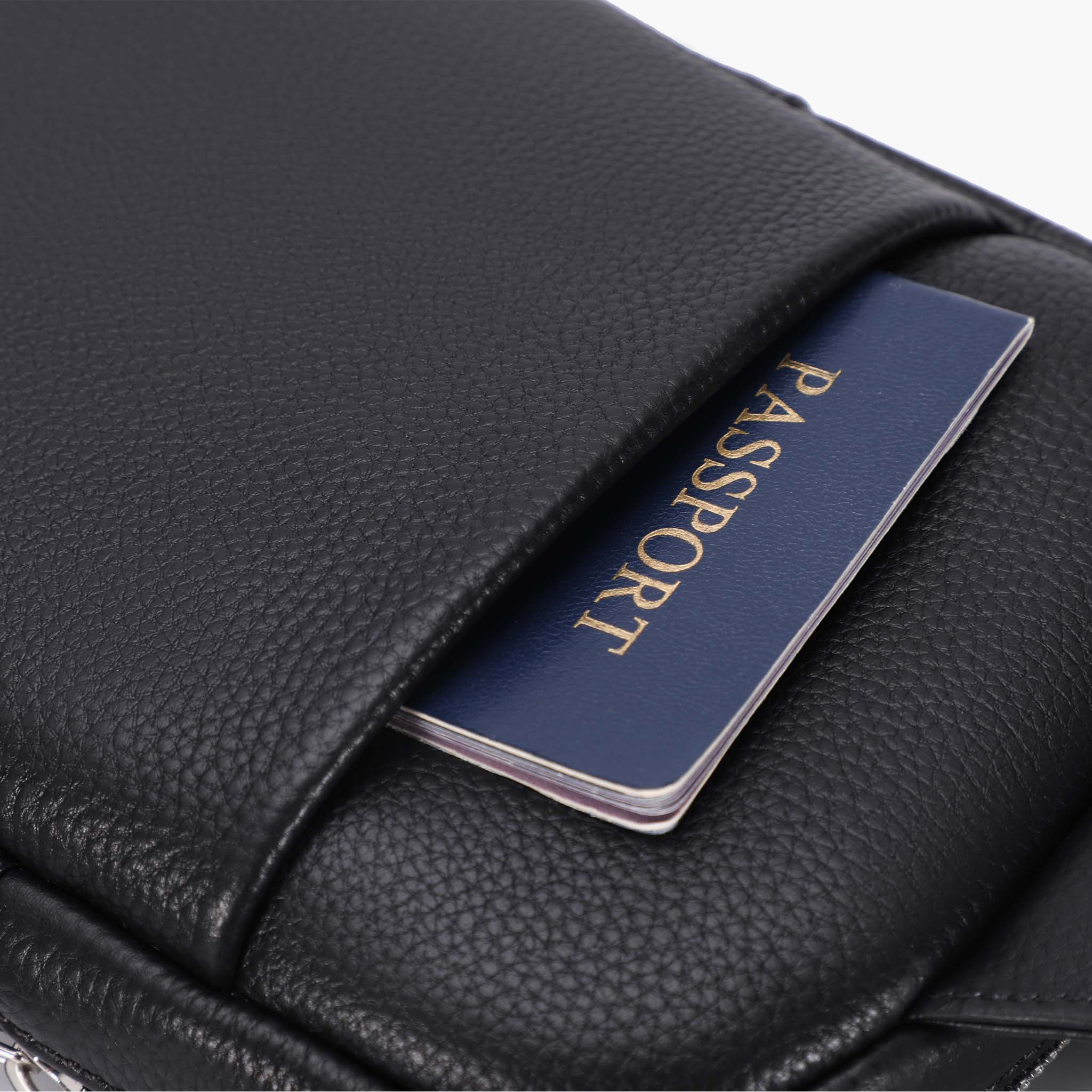 Travel Sling Bag 2.0 læder crossbody med tyverisikring