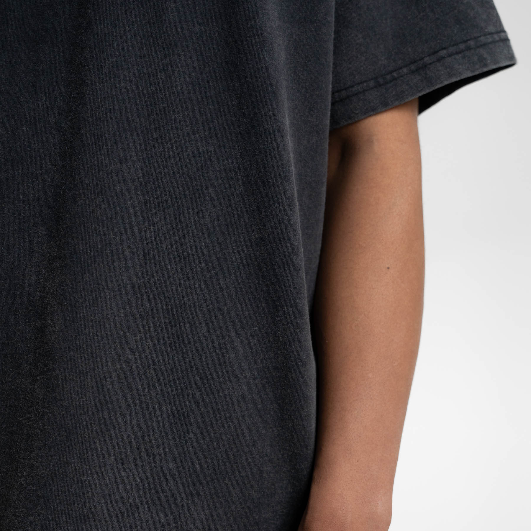 250gsm tungt løstsiddende vasket T-shirt til hverdagsbrug