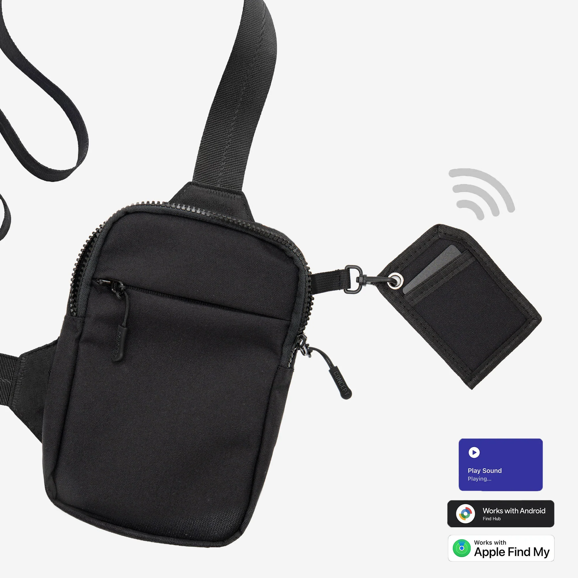 Conjunto Sling Bag Inteligente CG x RhinoKey® com Rastreamento Find My