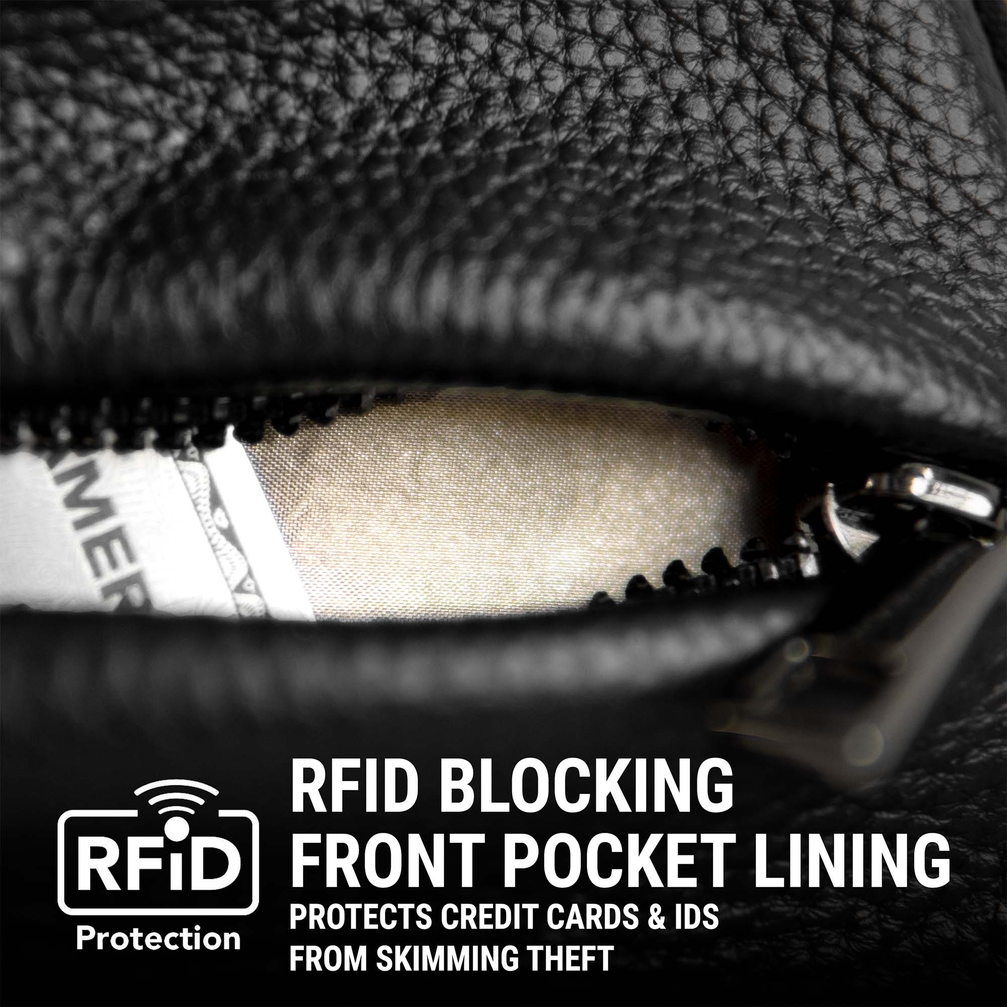 Sling Bag de Viaje en Piel Genuina con Protección RFID