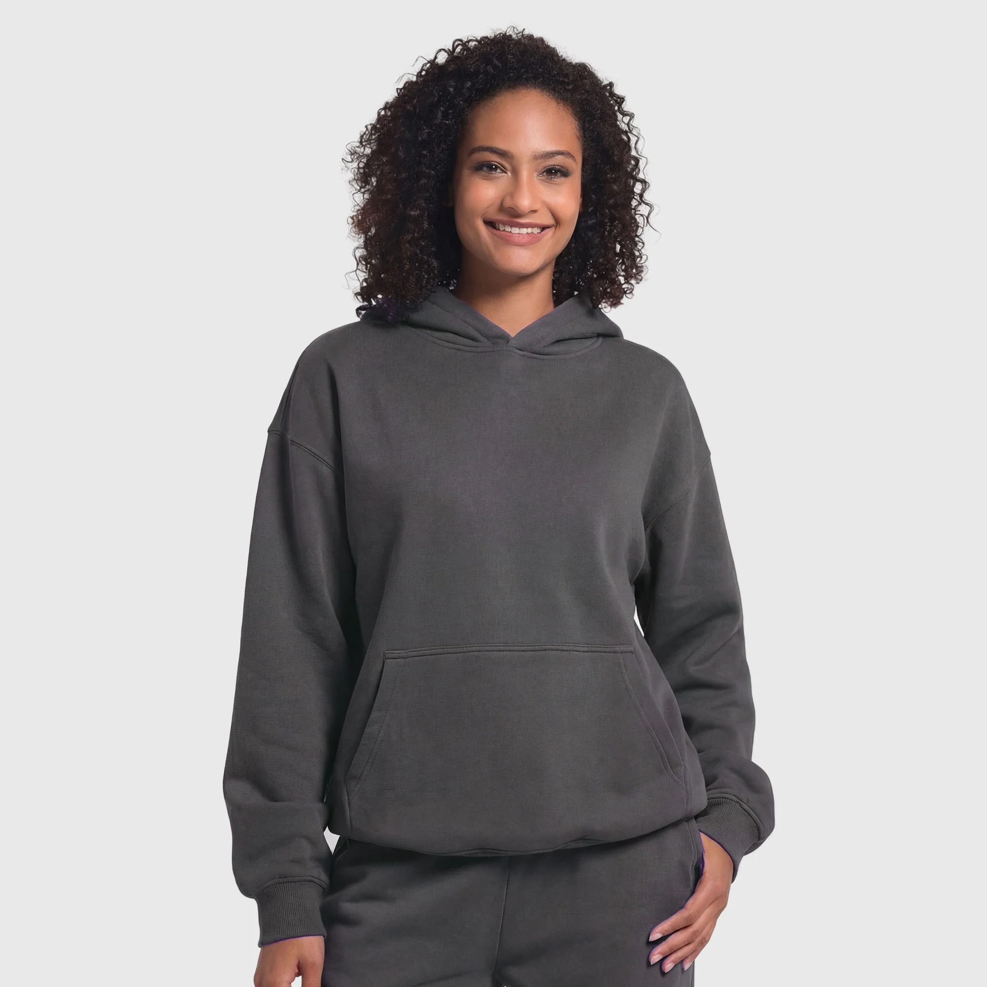 Relaxed Soft Hoodie 350 GSM løs pasform med drop shoulder
