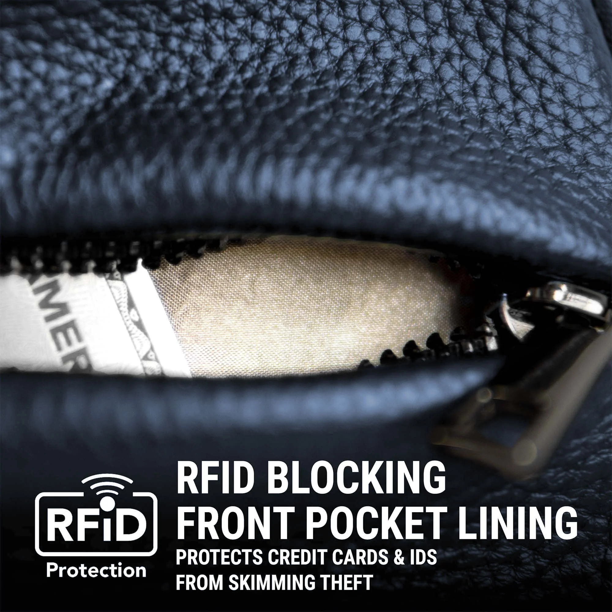 Sling Bag de Viaje en Piel Genuina con Protección RFID