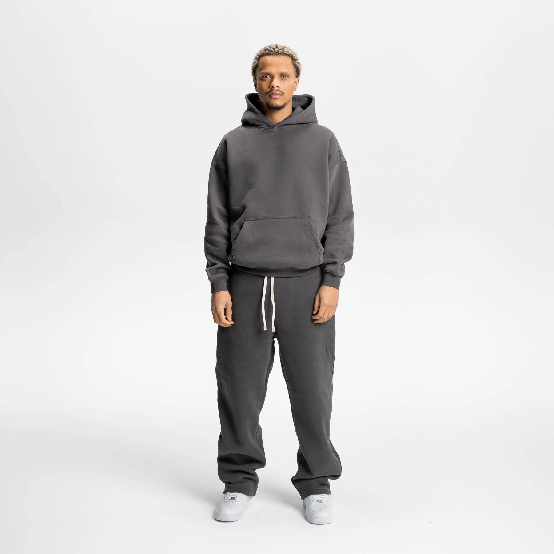 Relaxed Soft Hoodie 350 GSM løs pasform med drop shoulder