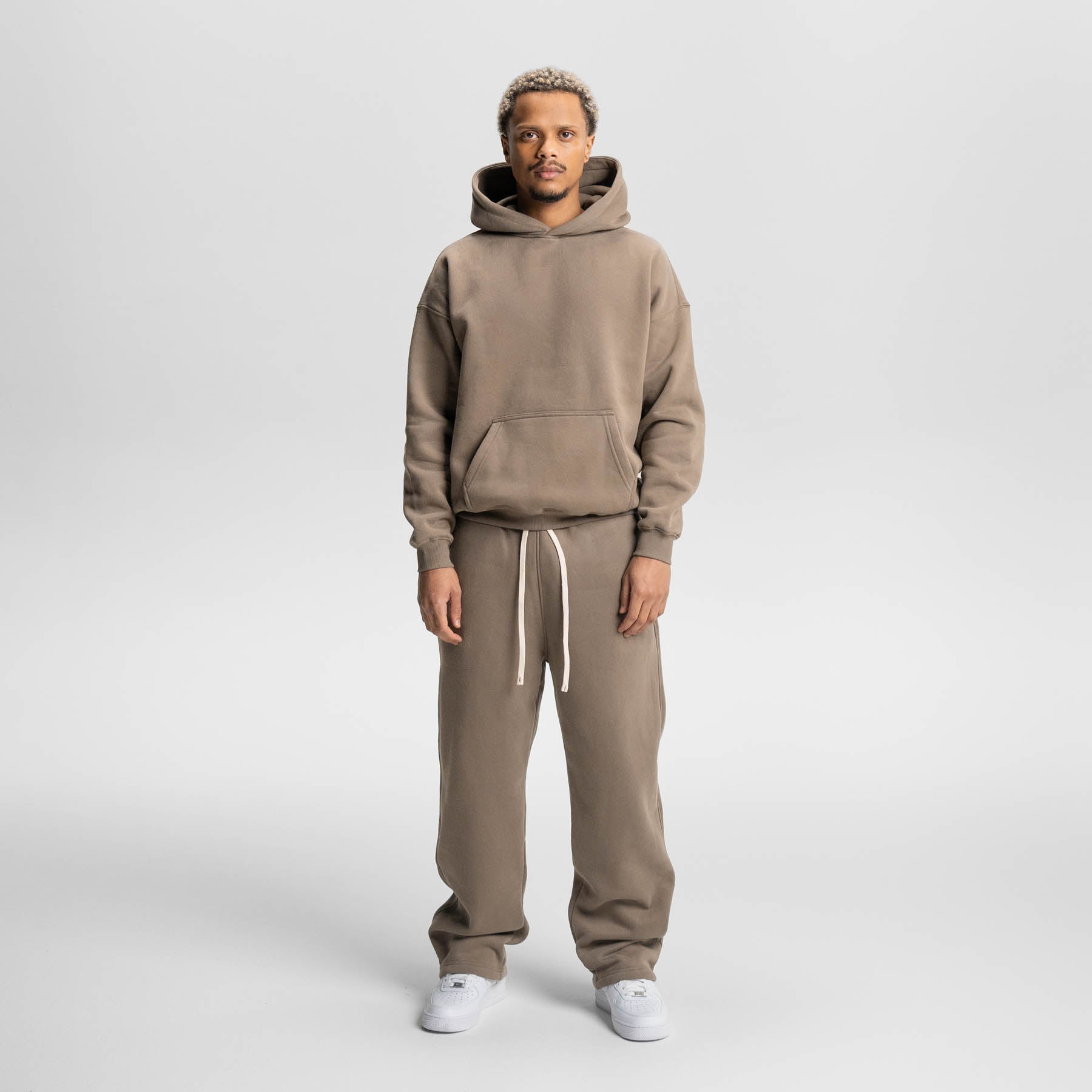 Relaxed Soft Hoodie 350 GSM løs pasform med drop shoulder