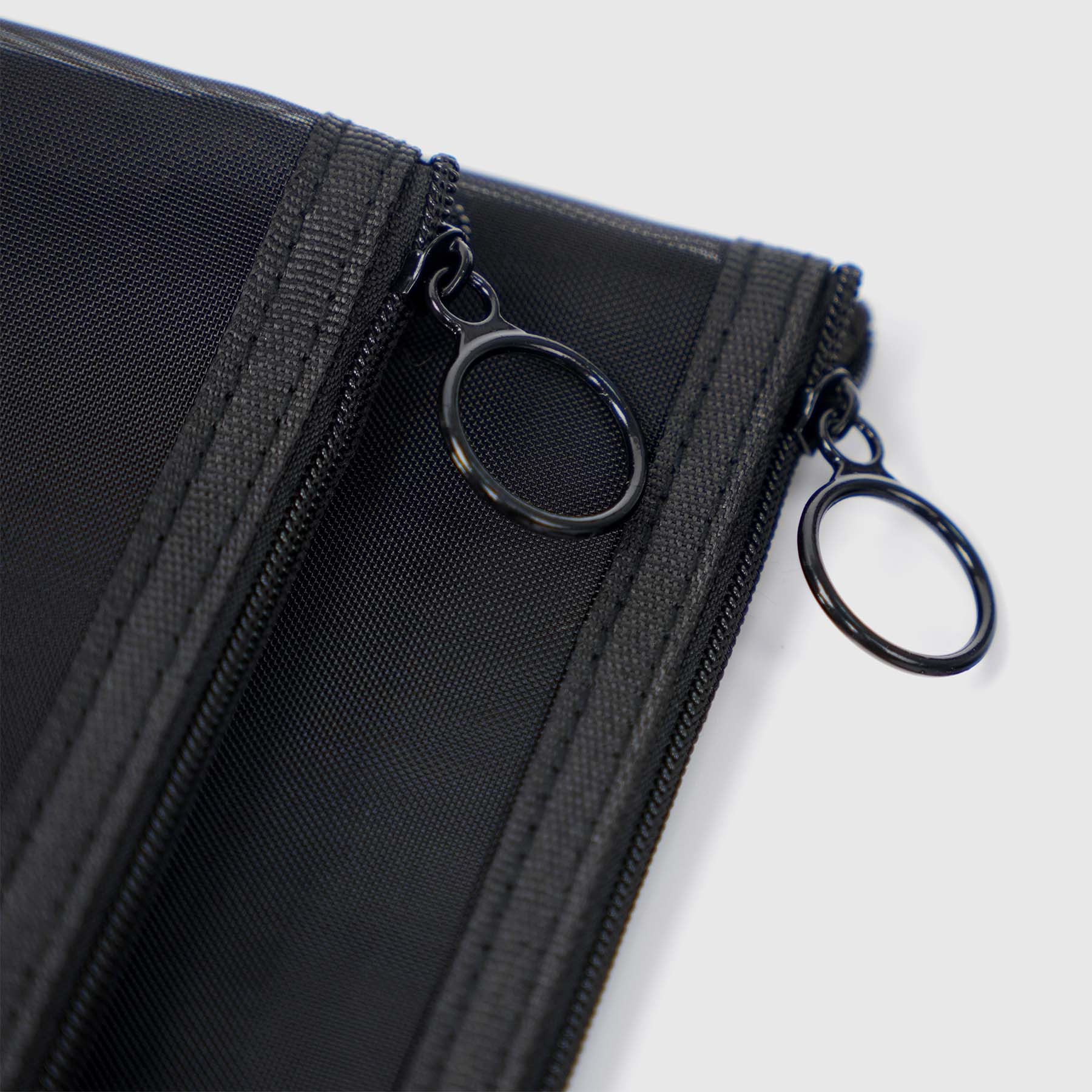Travel Pouch Set in Three Sizes with See-Through Mesh