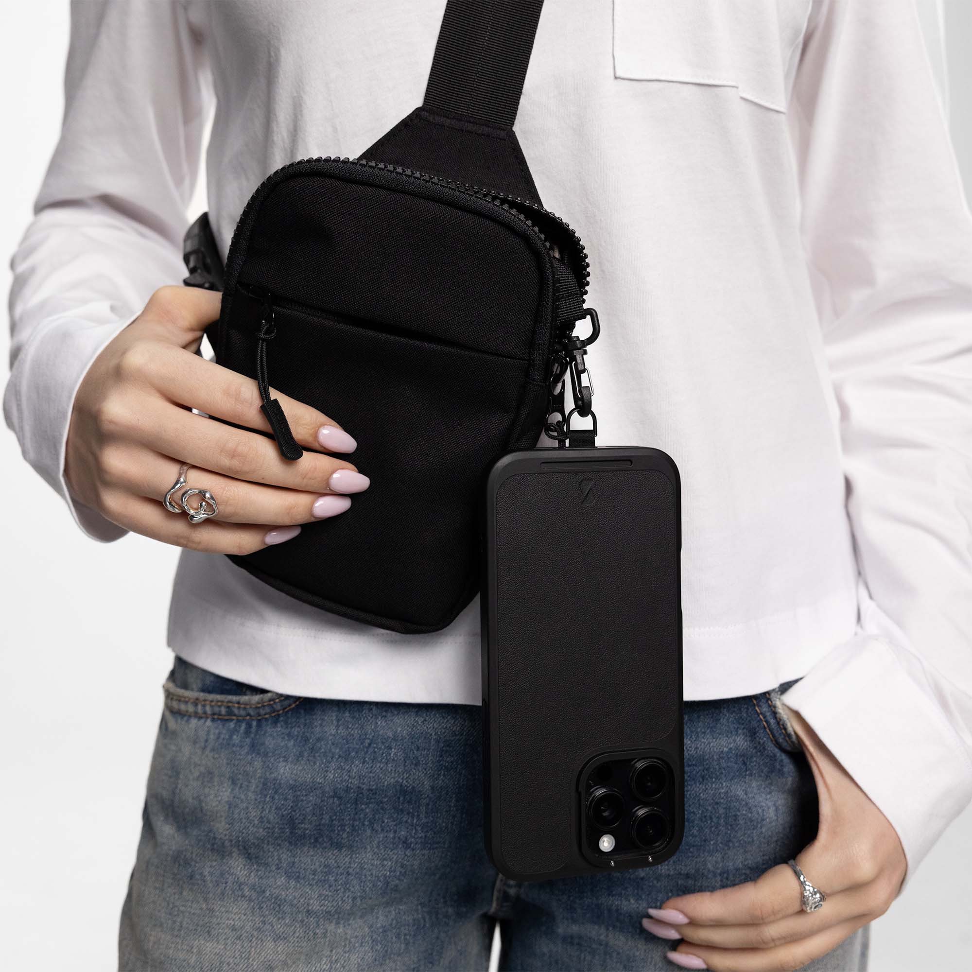 Telefonholder-kort til telefoncovers, sling bags og remme