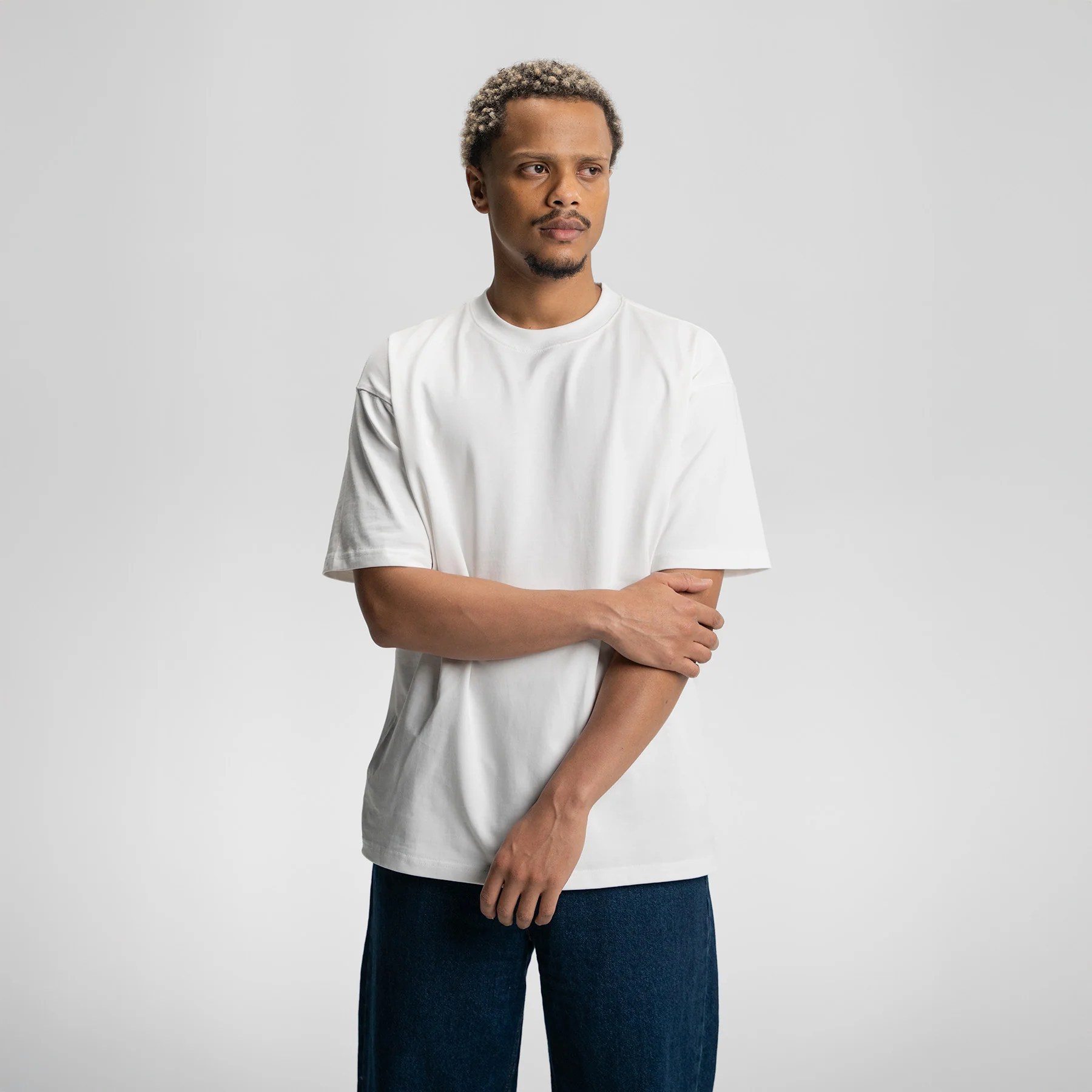 All White 3-Pack Heavy Loose Fit Washed T-Shirt 275gsm