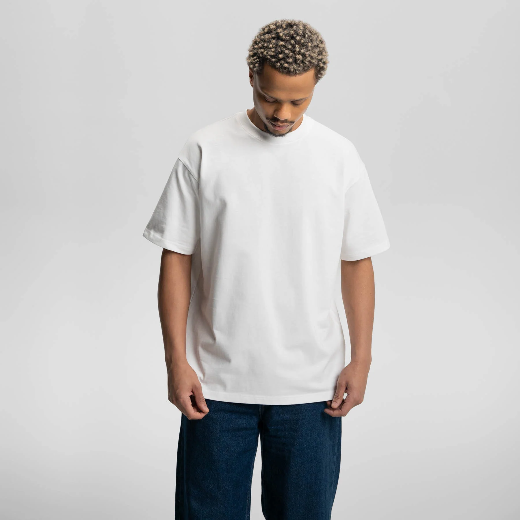 All White 3-Pack Heavy Loose Fit Washed T-Shirt 275gsm