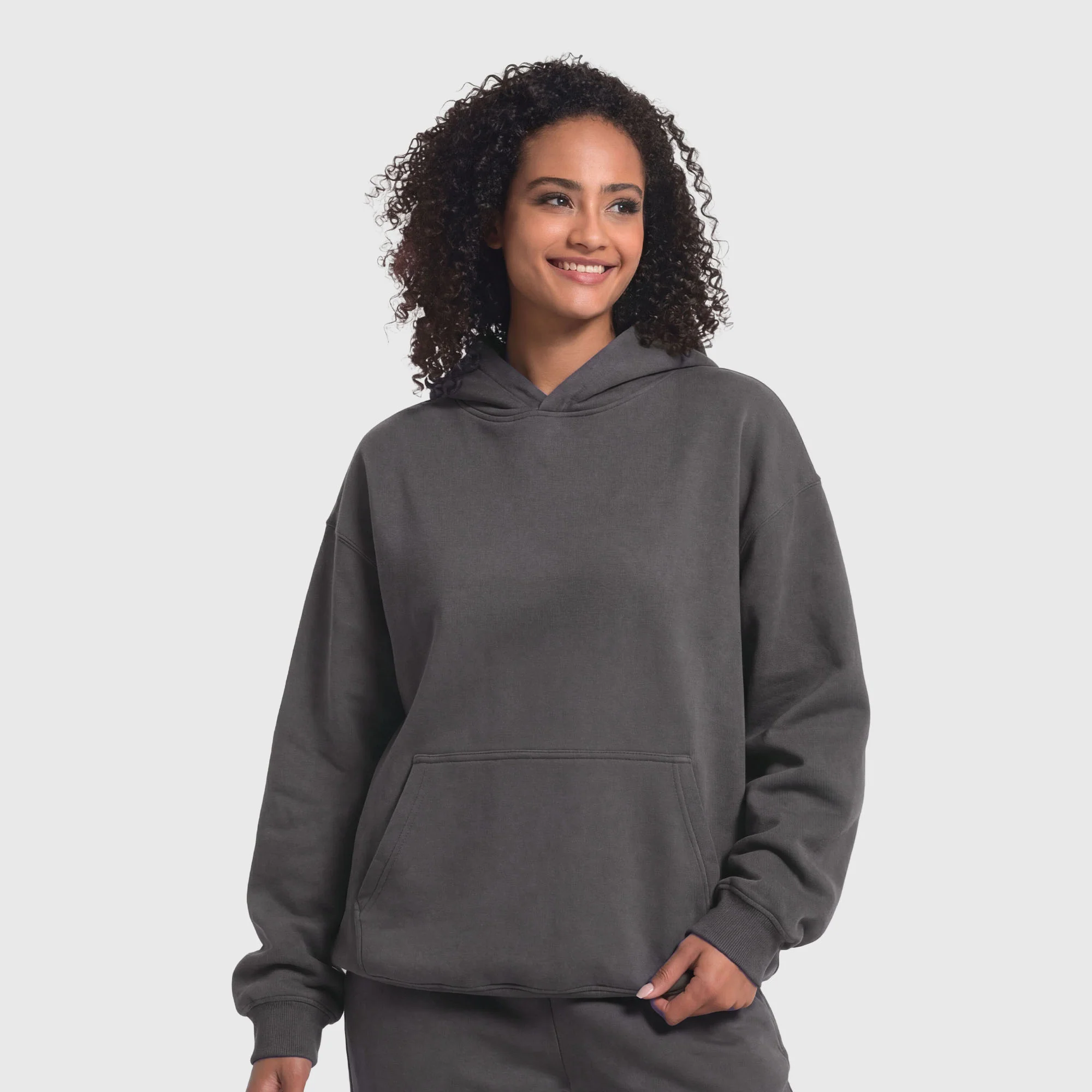 Relaxed Soft Hoodie 350 GSM løs pasform med drop shoulder