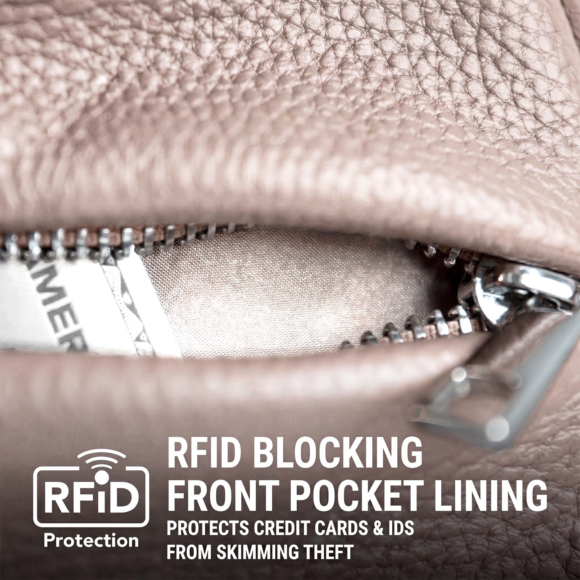 Sling Bag de Viaje en Piel Genuina con Protección RFID