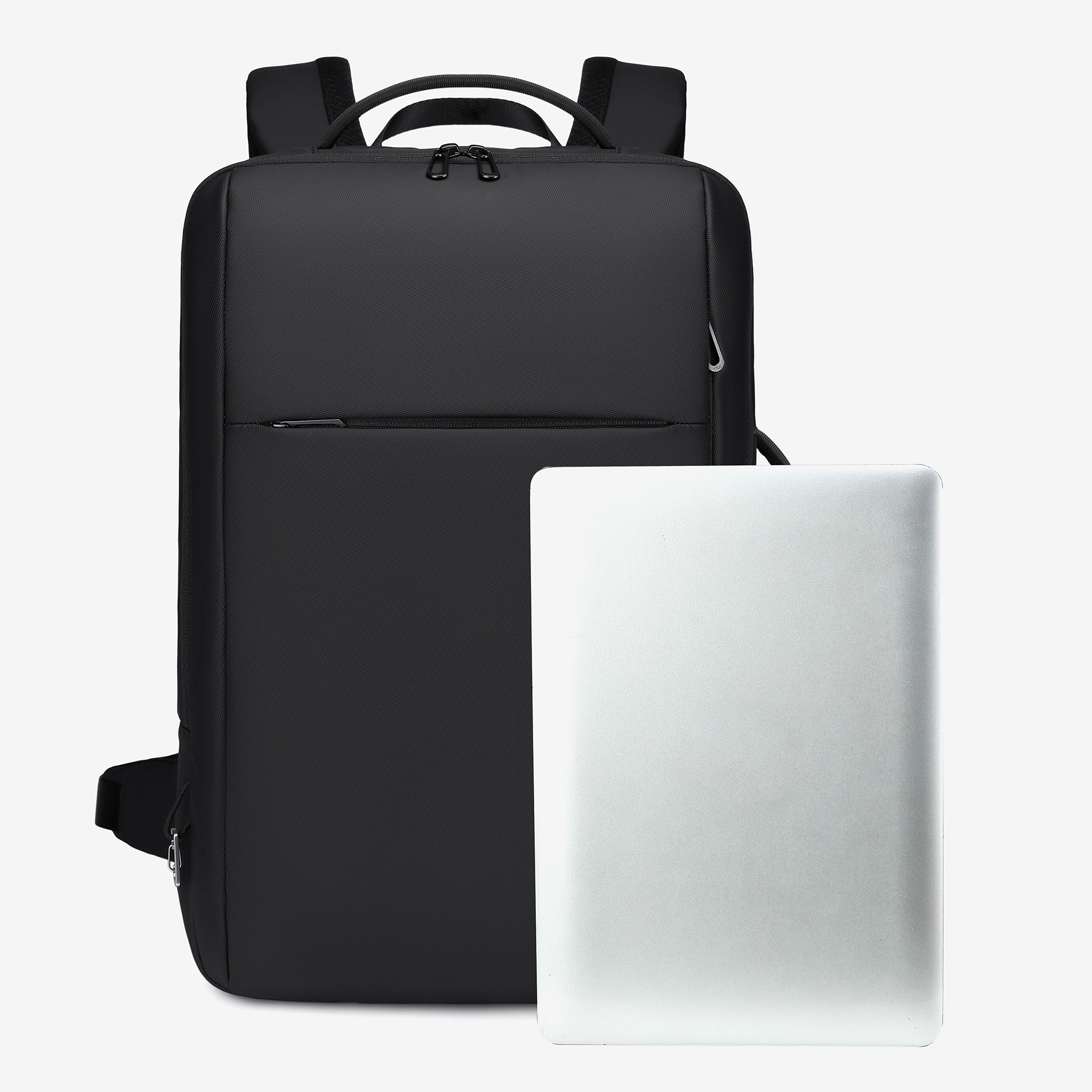 Zaino da viaggio con apertura a clamshell e scomparto per laptop