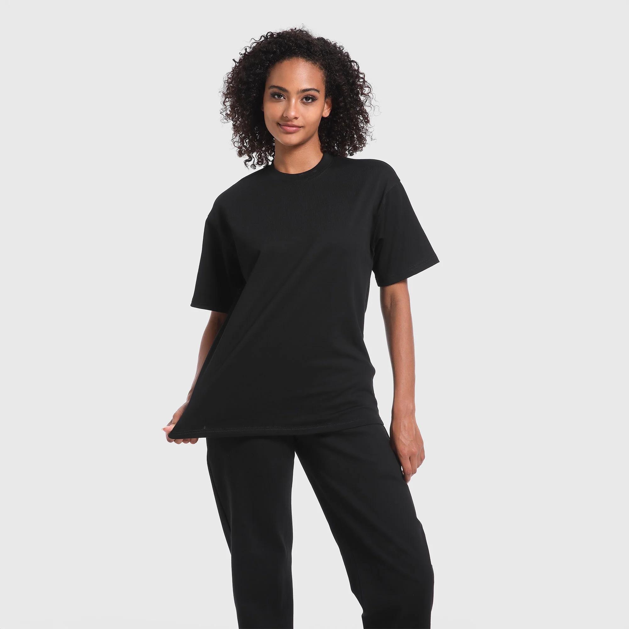 All Black 3-pak tungt løstsiddende vasket T-shirt 275gsm