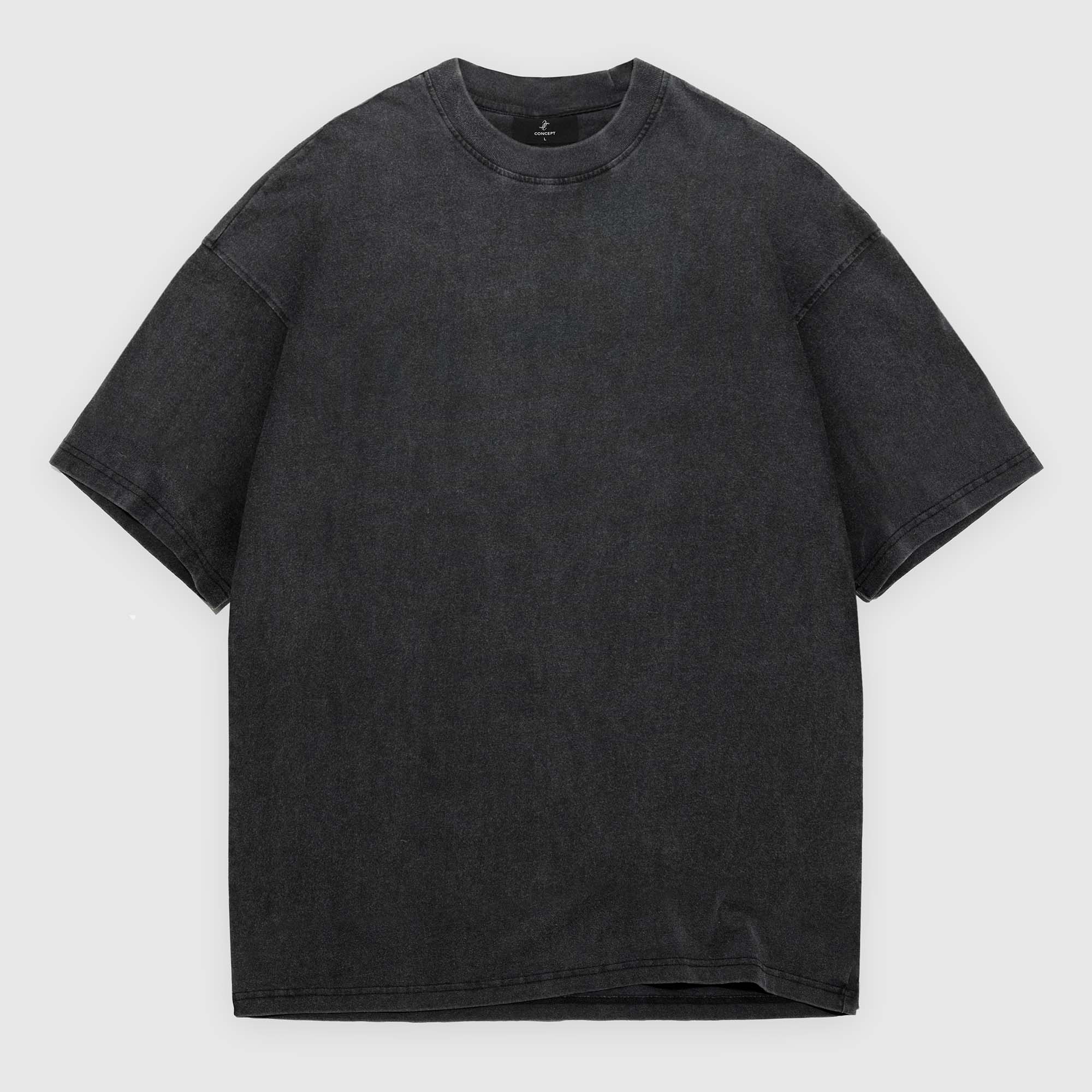 Monochrome 6-Pack Heavy Loose Fit Washed T-Shirt in Black and White