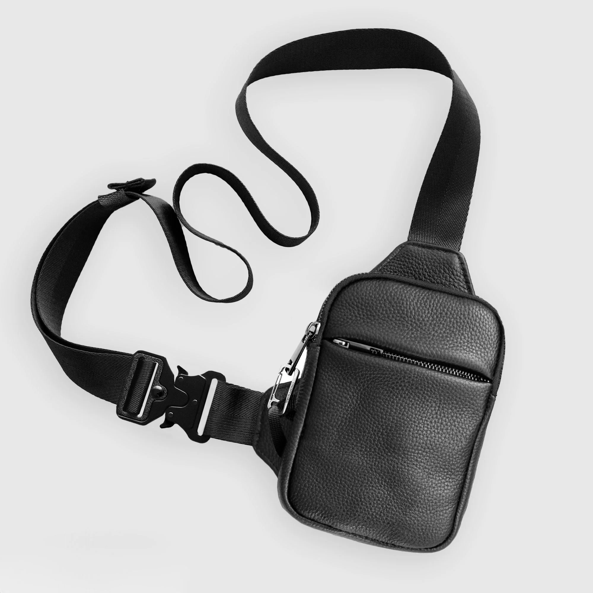 Travel Sling Bag in Genuine Leather with RFID Protection